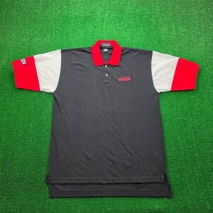 Vintage Inner Harbor‎ Coca-Cola Enjoy Colorblock Polo Shirt Mens Large Employee